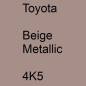 Preview: Toyota, Beige Metallic, 4K5.